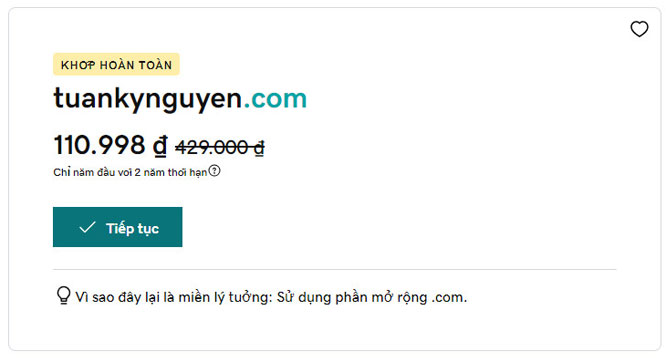 Hướng dẫn mua tên miền tại GoDaddy 4