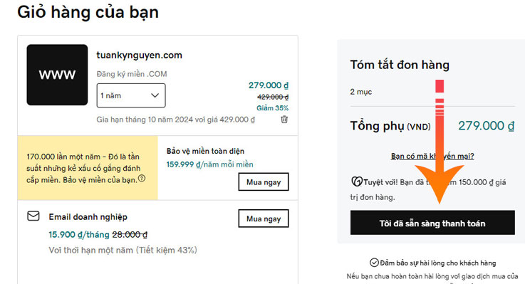 Hướng dẫn mua tên miền tại GoDaddy 6