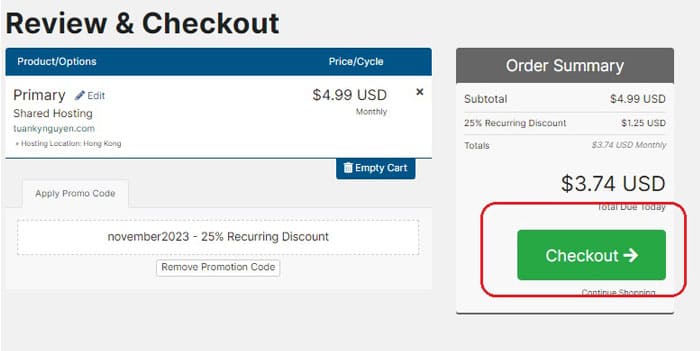 Hướng dẫn cách mua hosting Hawkhost 6