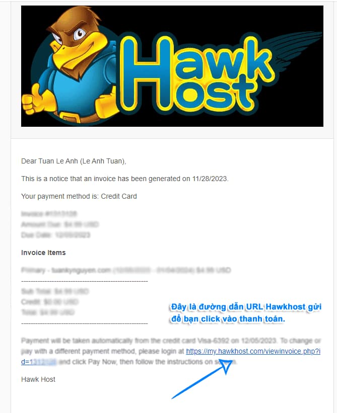 Gia hạn Hawkhost như thế nào