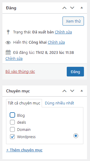 tạo bài viết trong wordpress bước 12