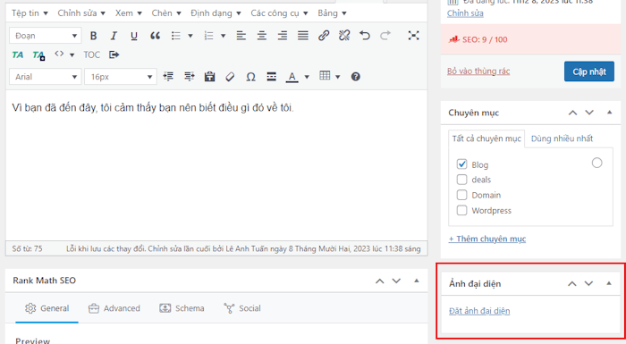 tạo bài viết trong wordpress bước 9