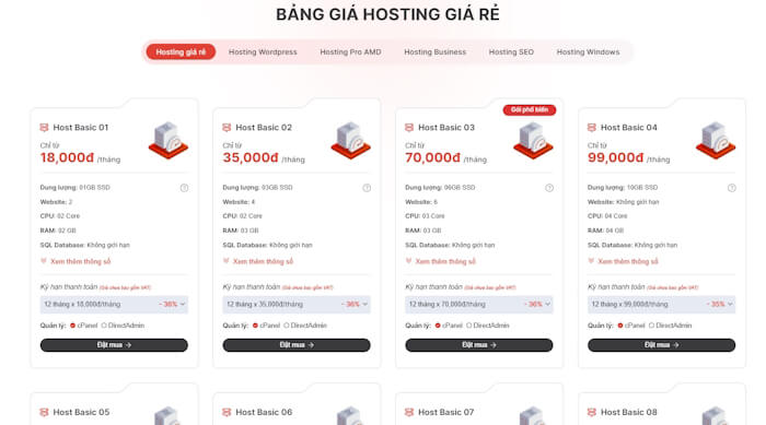 Hosting giá rẻ tại zhost