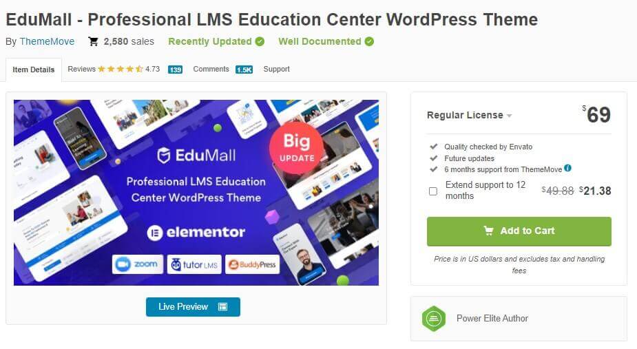 Edumall theme WordPress