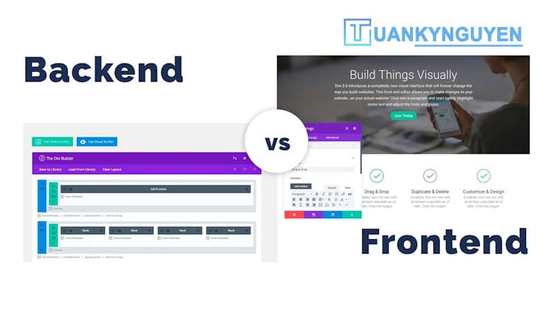 Divi Builder Backend và Frontend