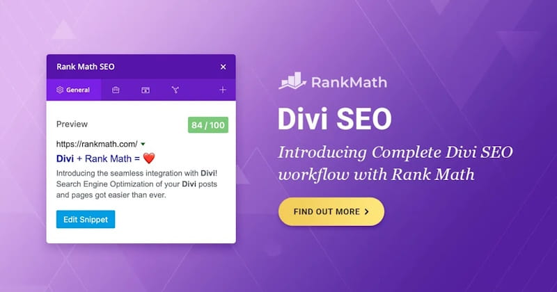 Divi theme tích hợp plugin Rank Math