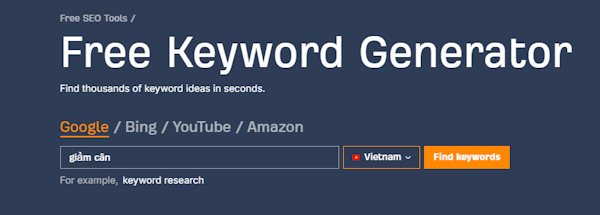 Nghiên cứu từ khóa với Ahrefs.com