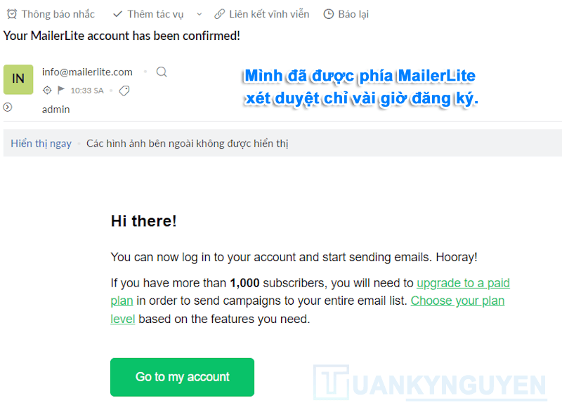 Hướng dẫn đăng ký tài khoản MailerLite 8