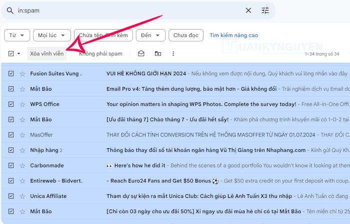 Spam email marketing