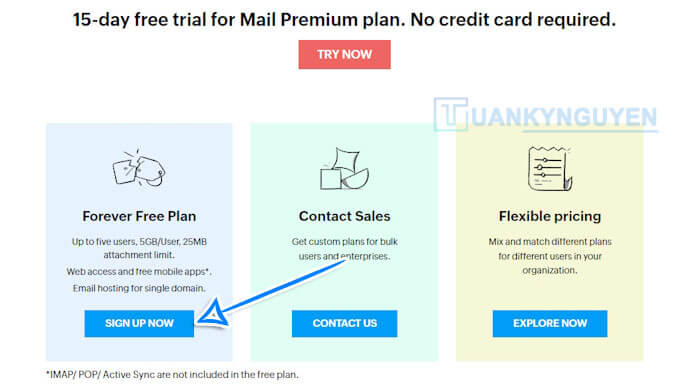 tạo email tên miền riêng miễn phí với Zoho 3