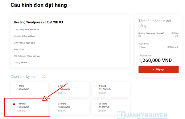 Hướng dẫn mua hosting Zhost 7