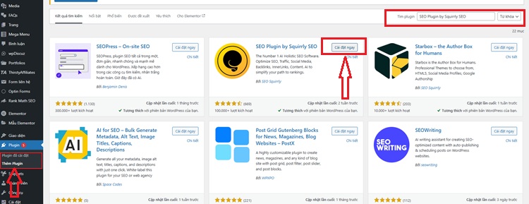 Cài plugin WordPress