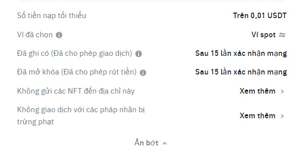cách nạp tiền mã hóa vào Binance