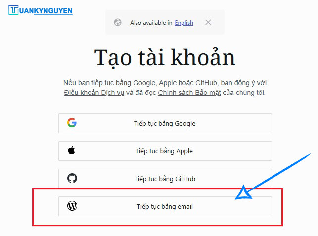 tạo blog WordPress 2