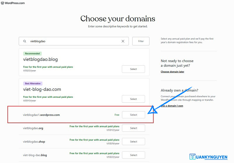 tạo blog WordPress 5