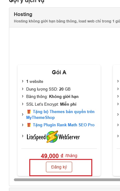 Đăng ký mua tên miền iNET 6