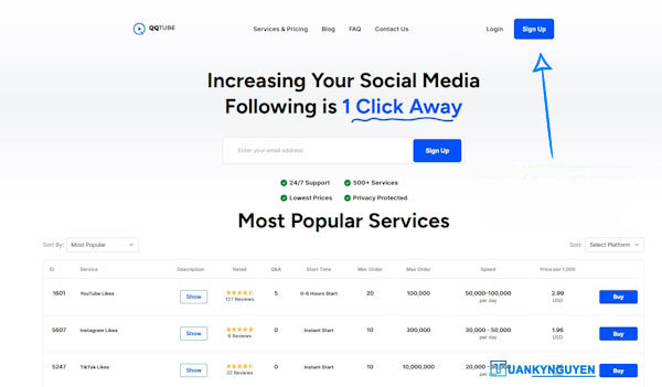 how to buy youtube views step 1