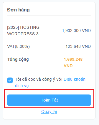 mua hosting WordPress tại Vietnix bước 6